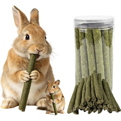 24 Timothy Hay Sticks for Rabbits and Rodents (1/5)