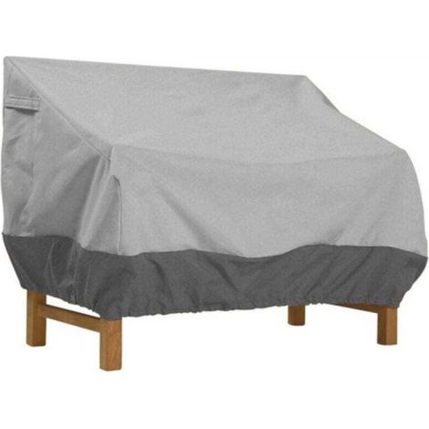 Housse imperméable pour banc de jardin en tissu Oxford, résistante aux UV et au vent, housse pour canapé - gris : 147 × 83 × 79 cm