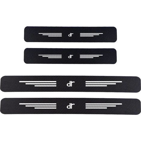 (Blanc carbone,POUR DR) Autocollant de protection de seuil de porte en fibre de carbone pour DR Motors Zero DR1 DR2 DR3 DR4 DR5 DR6 10 EV DR 30 DR 40 50 60 70 (1/3)