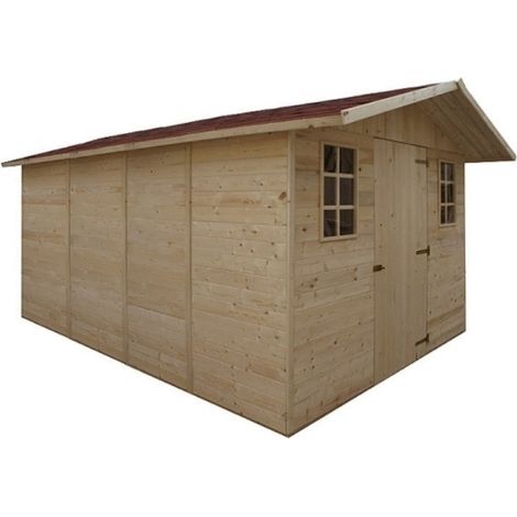 Casetta 258 x 414 cm 1 porta 2 finestre | Con Pavimento|impermeabilizzante Ardesia Verde