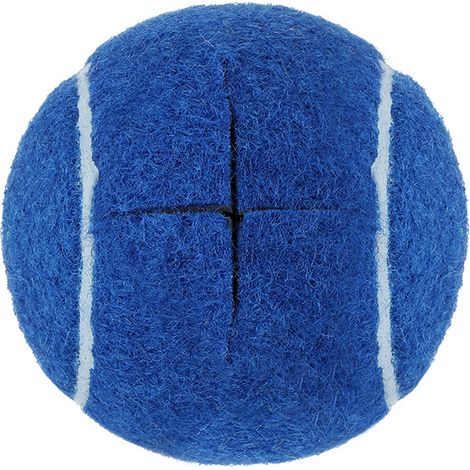 8 balles de tennis prédécoupées pour pieds de meubles et sols (bleu foncé)