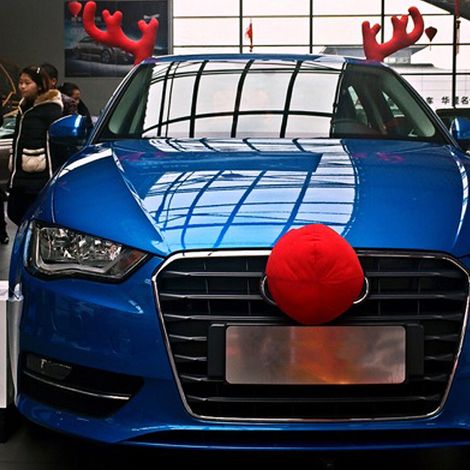 Kit de bois de renne pour voiture - Décorations de Noël festives pour voiture (1/5)