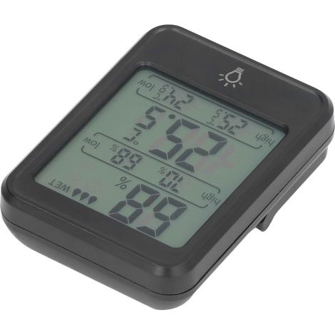 Professionelles elektronisches digitales Thermometer-Hygrometer mit LCD-Bildschirm für den Innen- und Außenbereich (1/5)