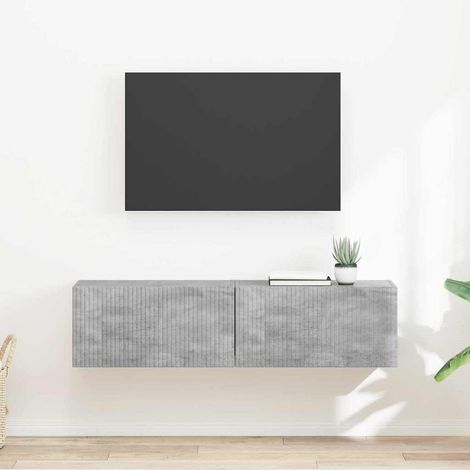 TV-Wandschrank 2 pcs Beton 60 x 31 x 29,5 cm Holzwerkstoff (1/5)