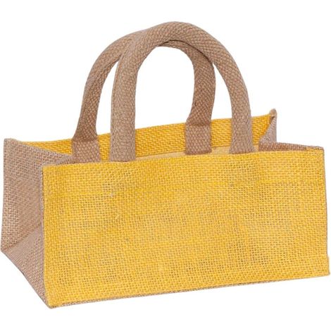 Borsina gialla in juta, 21x11x10 cm (kit da 10) (1/3)