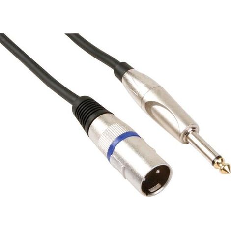 Cable Professionnel Xlr, Xlr Male Vers Jack Mono 6 35mm (6m) (1/5)