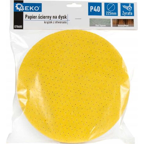 Schleifpapier für Scheibe - Scheibe mit Löchern 225 mm P40 /Giraffe/ (10/100/500) (1/2)