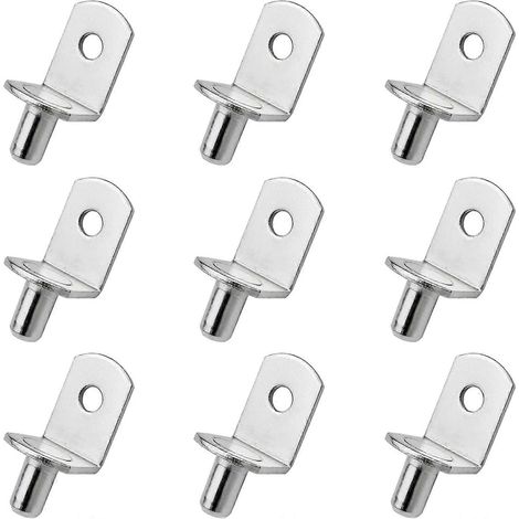 25 supports d'étagère métalliques en forme de L pour bois. (1/5)