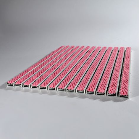 Paillasson encastrable 17mm Cadre alu 20mm 80x50cm Rose