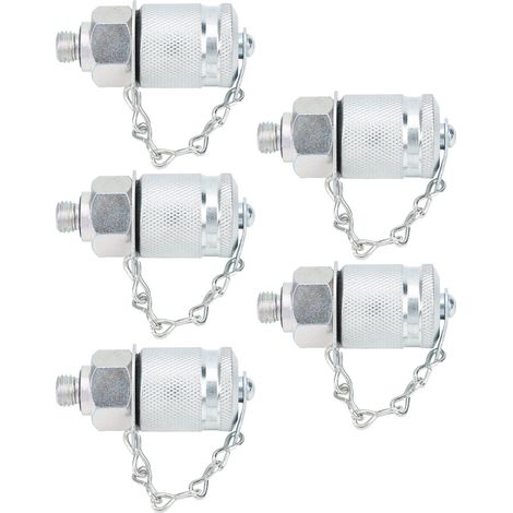 5 adaptateurs de test hydraulique PT/PPTM8 x 1, coupleurs filetés pour mesure de pression, lot de 5 pièces (1/5)