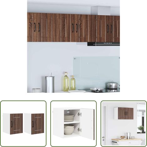 vidaXL Küchenorganisation -  Küchenschrank 2 pcs Braun Eichen-Optik 30 x 31 x 40 cm (1/5)