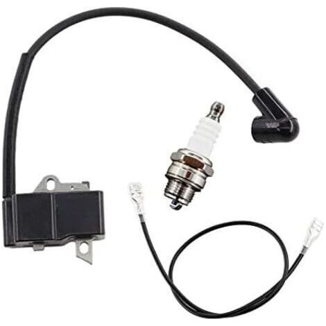 Bobine d'allumage avec bougie pour débroussailleuse Husqvarna 128R 128L 128LD 125C 125L 125E 125R – Performance fiable et efficace - 545046701 (1/5)