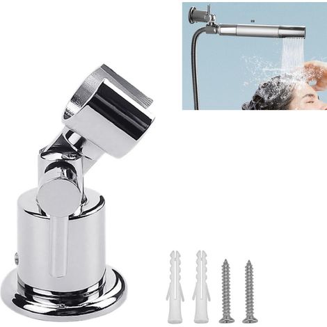 Support métallique orientable 180° pour pommeau de douchette, fixation murale