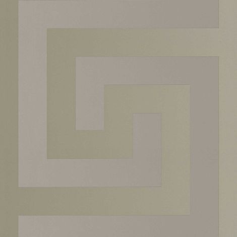 Papier peint géométrique gris brun Tapisserie motif clé grecque Papier peint intissé luxe effet brillant idéal pour chambre (1/3)