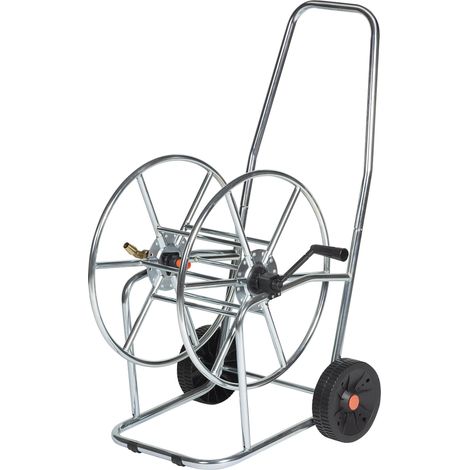 Carrello Avvolgitubo Manuale 80 mt in Acciaio Zincato Agrati Silver