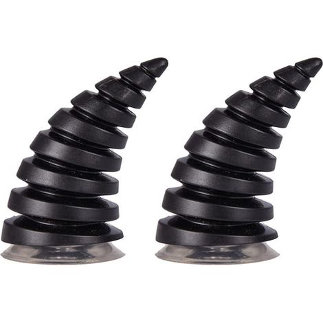 Cornes de casque de moto noires (lot de 2), cornes de diable avec ventouse décoratives, accessoire de décoration pour casque de moto (1/5)