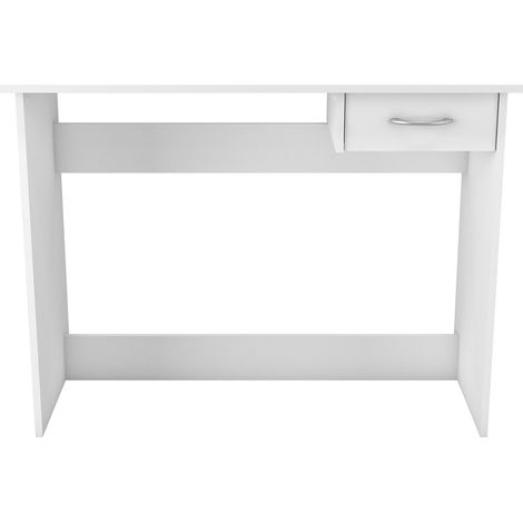 Bureau avec 1 tiroir couleur blanc mat - Largeur 100,6 x Profondeur 49,2 x Hauteur 76,4 cm