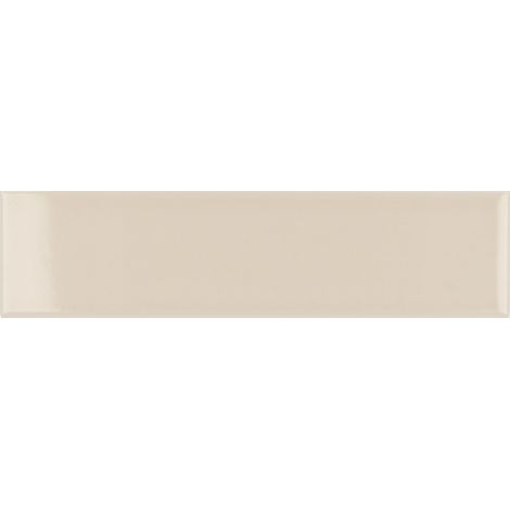 Carrelage mural faïence effet relief 20x5cm beige pâle – Brillant – Relief gaufré Waffle – Boîte de 0,50 m² – Equipe (1/4)