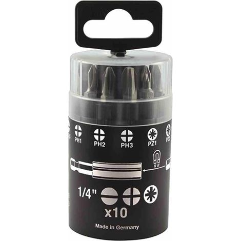 Bit Box 10tlg Bithalter Bits Schrauben Befestigung Werkzeuge Fittings Heimwerker