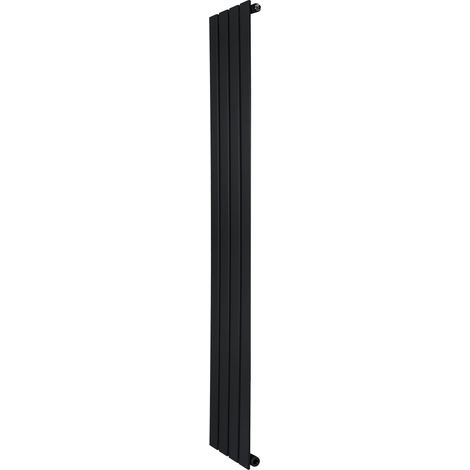 Radiatore Verticale Design Piatto Colonna Singola Nero 1600x280 mm
