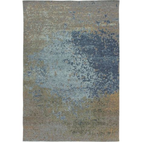 Tapis Vintage à Poils Courts "Blaze" Bleu 115 x 170 cm (1/4)