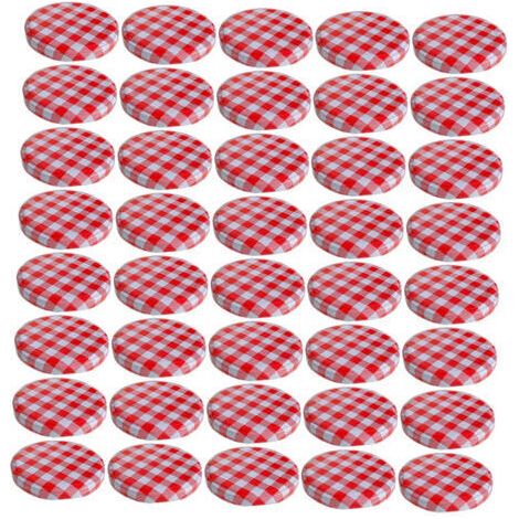 FENOPLASTICA40 couvercles décoratifs aux couleurs vives pour bocaux Mason à large ouverture, adaptés aux conserves. (1/5)