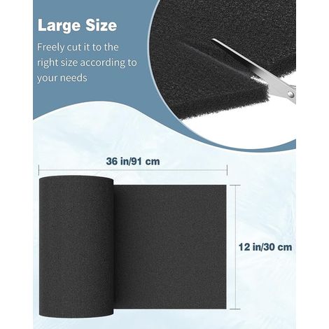 Pawfly Aquarium Media Filter Aquarium Filter Aquarium Media Filter Sponge Filter Puddle Pond Floss Floss for Hydroponics, 91L x 30W (cm) (1/4)