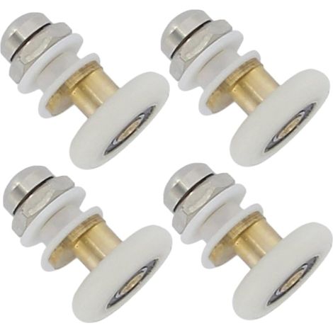 CCYKXA4 pièces Roulettes Porte Inoxydable Roulettes pour Porte Coulissante Verre Roulements Excentriques Réglables pour Salle de Bain Silencieuses (1/5)