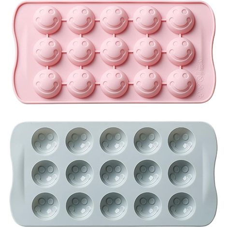 Lot de 2 moules en silicone bleus non adhésifs, pour chocolat, bonbons et glaces, accessoire de pâtisserie