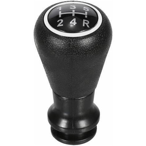 Remplacement de la tete de pommeau de levier de vitesse a 5 vitesses pour PEUGEOT 106 206 306 406 207 307 407 408 508 605 607 807, modele : noir (1/5)