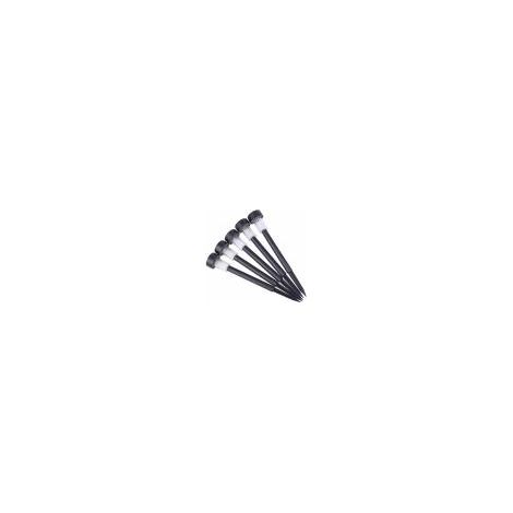Lot de 5 lampes solaires de jardin en plastique, lumières LED blanche froide étanches, lampes piquetées extérieures pour pelouse et patio (1/5)