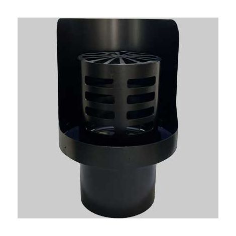 Terminale orizzontale a griglia inox verniciato