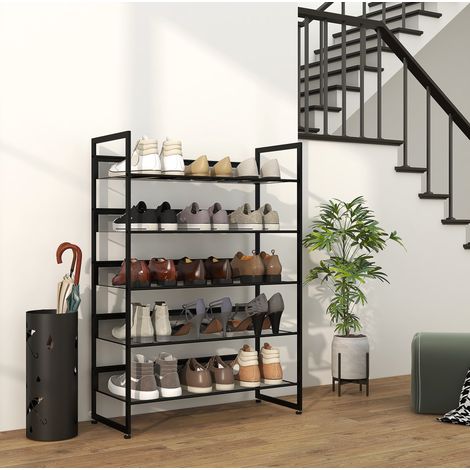 meuble rangement chaussures compact 5 niveaux acier OKMYHOME (1/5)