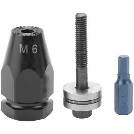 Pistolet à rivets pneumatique pour écrous à sertir (tête d'écrou hexagonale M6 à tige droite)