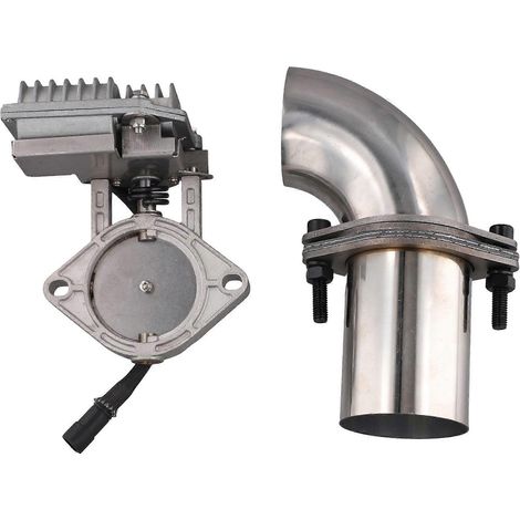 Elektrisches Abgasabsperrventil mit Flanschanschlüssen, 12-V-Steckdose, einstellbar 63 mm (2,5 Zoll) (1/5)