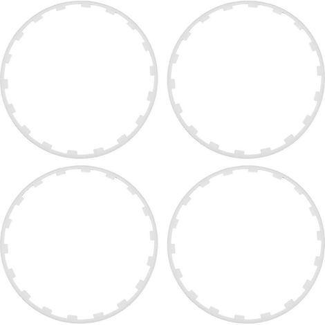 Anneaux de protection de jante pour Tesla Model 3 2017-2023, lot de 4 blancs 18 pouces (1/2)