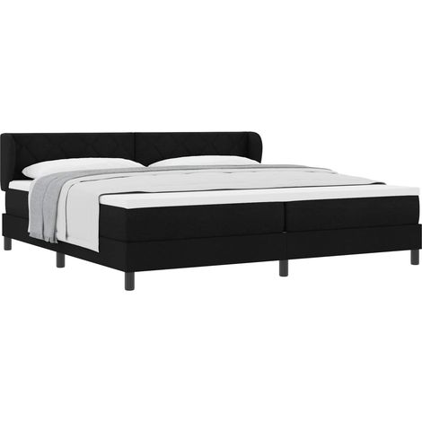 Maison Exclusive - Boxspringbett mit Kopfteil Schwarz 200 x 200 c (1/5)