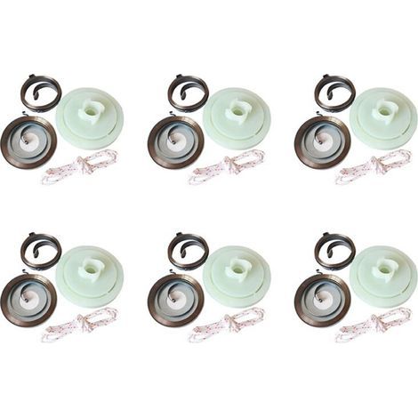 6X 5200 5800 52Cc 58Cc pour Tronçonneuse Chinoise Démarreur Facile Ressort de Recul Poulie Corde Kit de Réparation Scies à Gaz (1/3)