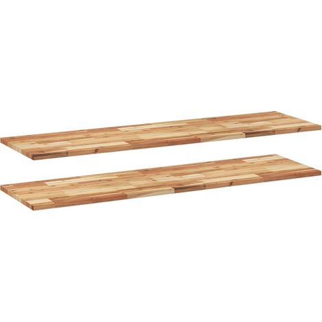 Maison Exclusive - Schweberegale 2 Stk. 140x40x2 cm Massivholz Ak