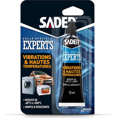 Colle Vibrations et Hautes Températures – Colle Souple Extra Forte – Colle Hautes Températures Four – Idéale pour Éléctroménager, Automobile et Joints – Transparente – Tube de 55 ml 14 cm x 5 cm (1/5)
