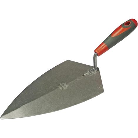 1 - Truelle De Maçon - Lame En Acier - Motif Philadelphie - Poignée Souple - Pour Pose De Briques Et Mortier - Noir - 27,5cm