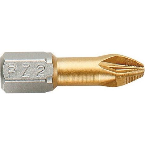 EMBOUT DE VISSAGE 1/4" TIN PZ2X25 MM