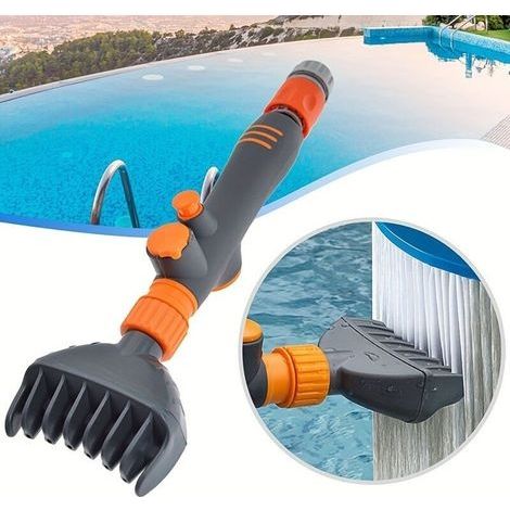 Brosse de nettoyage pour filtre d'aspirateur de piscine et de spadyk- (1/4)