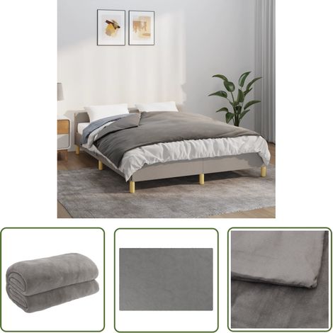 The Living Store Couverture lestée avec housse Gris 120x180 cm 9 kg Tissu - Couverture Lestée - Couverture Poids - Literie - Sommeil Profond - Relaxation (1/5)