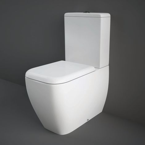 RAK Metropolitan Back to Wall Close Coupled Toilet - Soft Close Seat (1/2)