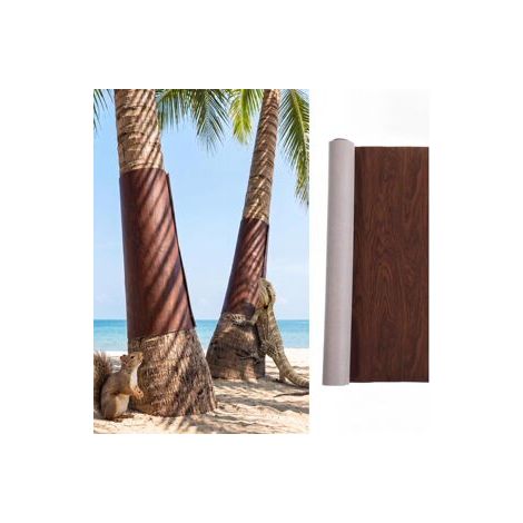 Gaine de protection de tronc PVC renforcé, rouleau anti-gel anti-animaux pour jeunes arbres, Composition : 40 × 140 cm, Couleur : marron (1/5)