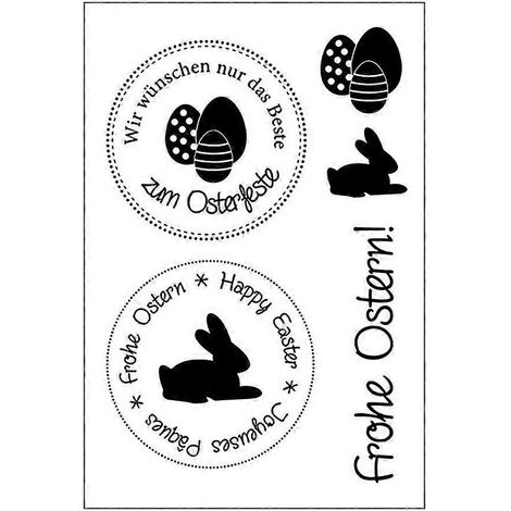 Frohe Ostern Silikon-Stempel für DIY-Alben und dekorative Karten.