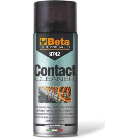 Beta – Nettoyant contacts électroniques 400ml – Élimine gras et souillures – Évaporation rapide – N’attaque pas caoutchouc et plastique