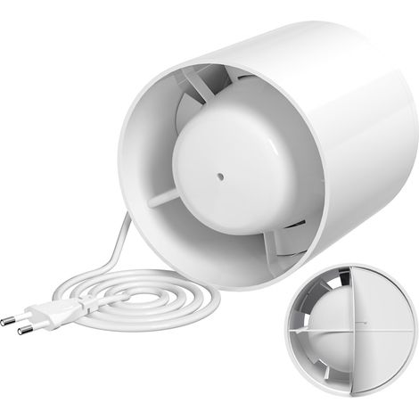 Ventilateur de gaine 150mm, Ventilateur d'extraction de gaine en ligne Ventilateur d'extraction de fumée Ventilateur de gaine 320m³/h, 35dB Silencieux pour salle de bain cuisine serre tente (1/5)
