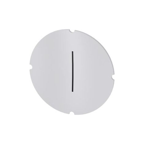 Inserto Piatto per pulsante luminoso, rotondo, colore opalescente, simbolo: i